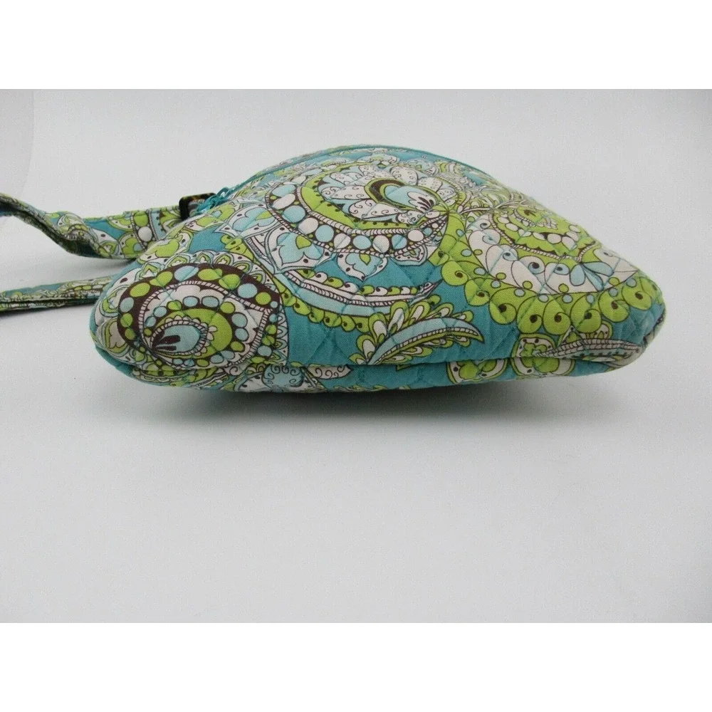Vera Bradley Crossbody Bag Purse Peacock Green and Blue Floral Iconic Hipster‎
